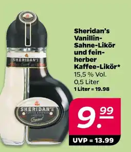 NETTO Sheridan's vanillin-sahne-likör und fein-herber kaffee-likör Angebot