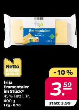 NETTO Netto eigenmarke frija emmentaler im stück Angebot