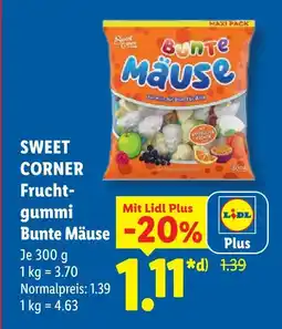 Lidl Sweet corner fruchtgummi bunte mäuse Angebot