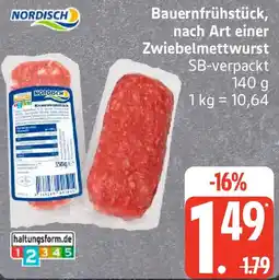 Edeka NORDISCH Bauernfrühstück, nach Art einer Zwiebelmettwurst Angebot