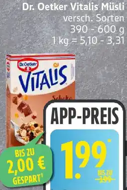 Edeka Dr. Oetker Vitalis Müsli Angebot