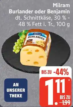 Edeka Milram Burlander oder Benjamin Angebot