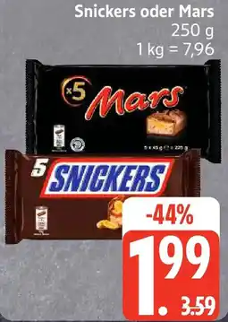 Edeka Snickers oder Mars Angebot