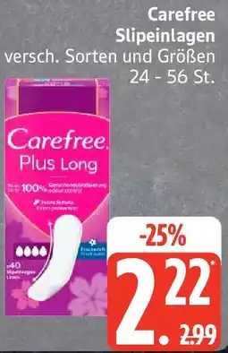 Edeka Carefree Slipeinlagen Angebot
