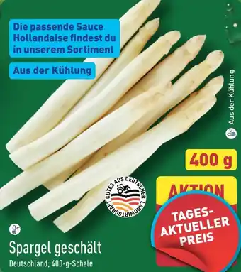 Spargel geschält