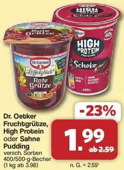 Famila Nord West Dr. Oetker Fruchtgrütze, High Protein oder Sahne Pudding Angebot