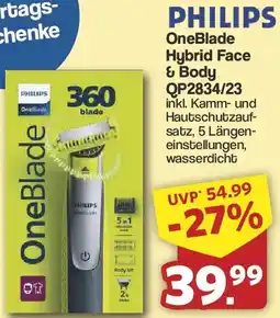 Famila Nord West PHILIPS OneBlade Hybrid Face & Body QP2834/23 Angebot