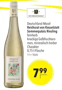 CITTI Markt Reichsrat von Kesselstatt Sommerpalais Riesling Angebot