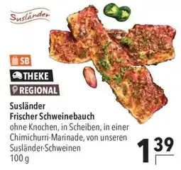 CITTI Markt Susländer Frischer Schweinebauch Angebot