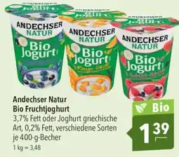CITTI Markt Andechser Natur Bio Fruchtjoghurt Angebot