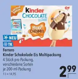 CITTI Markt Ferrero Kinder Schokolade Eis Multipackung Angebot