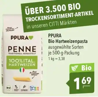 CITTI Markt PPURA Bio Hartweizenpasta Angebot