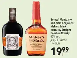 CITTI Markt Botucal Mantuano Ron extra Añejo oder Maker's Mark Kentucky Straight Bourbon Whisky Angebot
