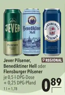 CITTI Markt Jever Pilsener, Benediktiner Hell oder Flensburger Pilsener Angebot