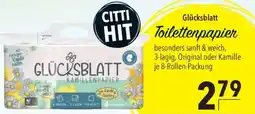 CITTI Markt Glücksblatt Toilettenpapier Angebot