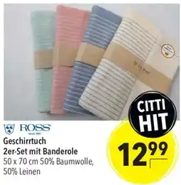 CITTI Markt ROSS Geschirrtuch 2er-Set mit Banderole Angebot