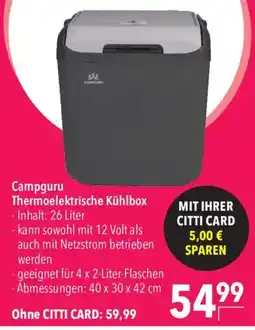 CITTI Markt Campguru Thermoelektrische Kühlbox Angebot