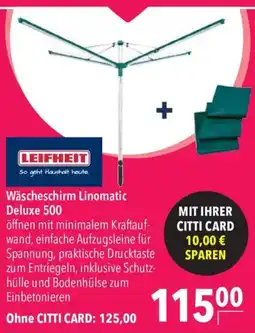 CITTI Markt LEIFHEIT Wäscheschirm Linomatic Deluxe 500 Angebot