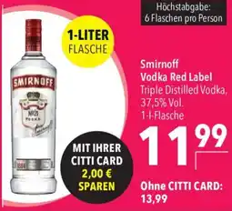 CITTI Markt Smirnoff Vodka Red Label Angebot