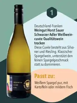CITTI Markt Weingut Horst Sauer Schwarzer Adler Weißweincuvée Qualitätswein trocken Angebot