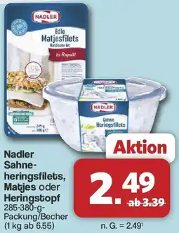 Famila Nord West Nadler Sahneheringsfilets, Matjes oder Heringstopfx Angebot