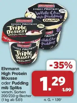 Famila Nord West Ehrmann High Protein Mousse oder Pudding mit Splits Angebot