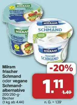 Famila Nord West Milram frischer Schmand oder vegane Schmandalternative Angebot