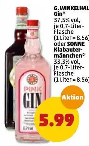 PENNY G Winkelhaus Gin Oder Sonne Klabautermännchen Angebot