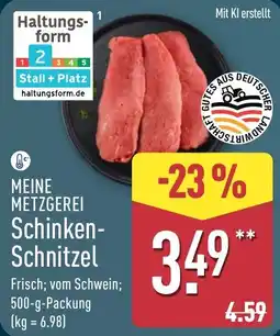 Aldi Nord MEINE METZGEREI Schinken- Schnitzel Angebot