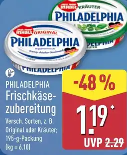 Aldi Nord PHILADELPHIA Frischkäsezubereitung Angebot