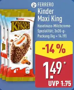 Aldi Nord FERRERO Kinder Maxi King Angebot