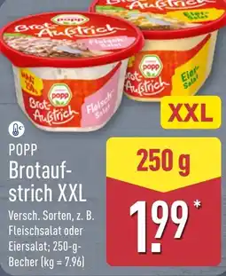 Aldi Nord POPP Brotaufstrich XXL Angebot