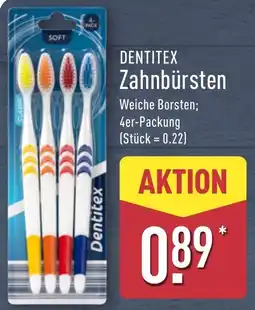 Aldi Nord DENTITEX Zahnbürsten Angebot
