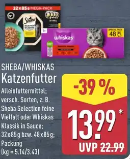 Aldi Nord SHEBA/WHISKAS Katzenfutter Angebot