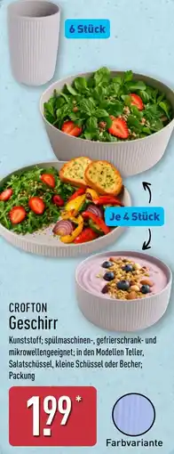 Aldi Nord CROFTON Geschirr Angebot