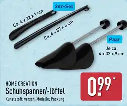 Aldi Nord HOME CREATION Schuhspanner/-löffel Angebot