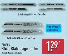 Aldi Nord FERREX Stich-/Säbelsägeblätter Angebot