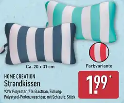 Aldi Nord HOME CREATION Strandkissen Angebot