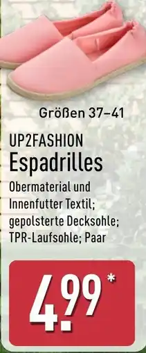 Aldi Nord UP2FASHION Espadrilles Angebot