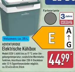 Aldi Nord ADVENTURIDGE Elektrische Kühlbox Angebot