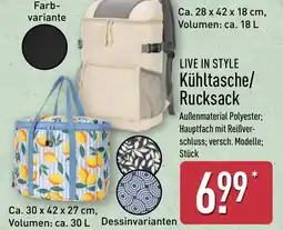 Aldi Nord LIVE IN STYLE Kühltasche/ Rucksack Angebot