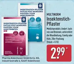 Aldi Nord MULTINORM Insektenstich- Pflaster Angebot