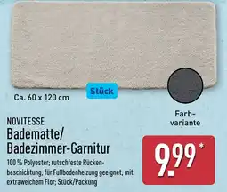 Aldi Nord NOVITESSE Badematte/ Badezimmer-Garnitur Angebot