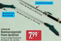 Aldi Nord GARDENLINE Bewässerungsstab/ Power-Sprühstab Angebot