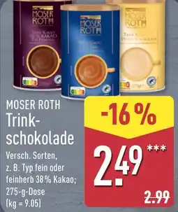 Aldi Nord MOSER ROTH Trinkschokolade Angebot