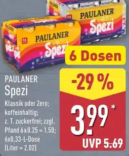 Aldi Nord PAULANER Spezi Angebot