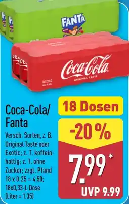 Aldi Nord Coca-Cola/ FANTA Angebot