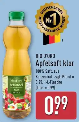 Aldi Nord RIO D'ORO Apfelsaft klar Angebot