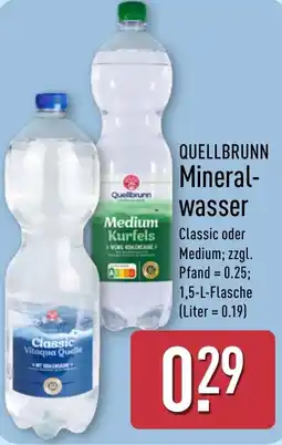 Aldi Nord QUELLBRUNN Mineral-wasser Angebot