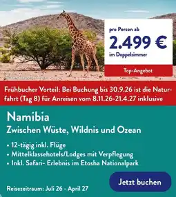 Aldi Nord Namibia Zwischen Wüste, Wildnis und Ozean Angebot